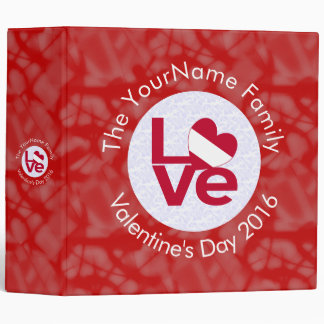 Personalized Austrian Red LOVE Flag Binder