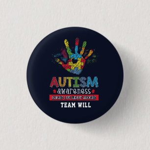 Personalized Autism Awareness Educate Advocate 1 Inch Round Button