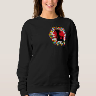 Personalized Autism Awareness Initial L Letter Mon Sweatshirt