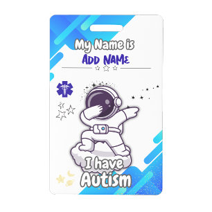 Personalized Autism ID Card – Emergency Alert  Badge