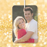 Personalized Auto Decor Family Kids Baby Photo Car Air Freshener<br><div class="desc">Create your own custom, personalized, beautiful elegant faux gold typography script, auto decor automobile car and home hanging photo air freshener, with long lasting, odour eliminating fragrance. Simply add your favourite family photo / couple photo / kids photo / pets photo, and type in your favourite quote / names of...</div>