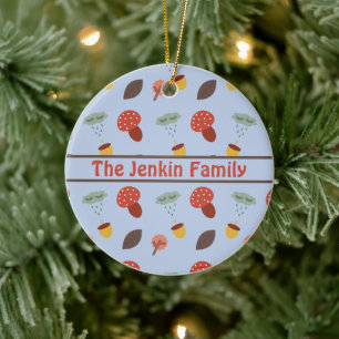 Personalized Autumn Ceramic Ornament