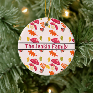 Personalized Autumn Ceramic Ornament