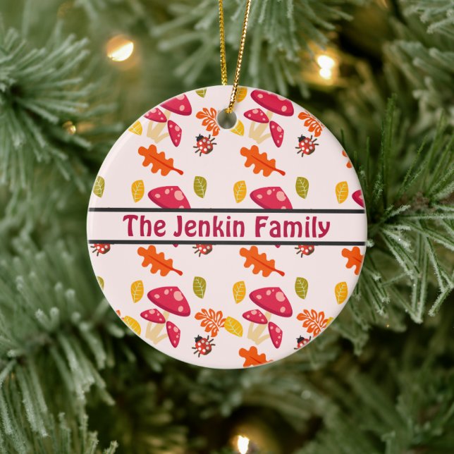 Personalized Autumn  Ceramic Ornament (Tree)