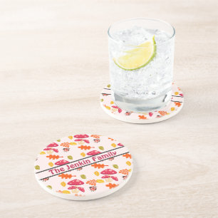 Personalized Autumn Coaster