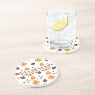 Personalized Autumn Coaster