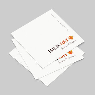 Personalized Autumn Elegance Wedding Napkins