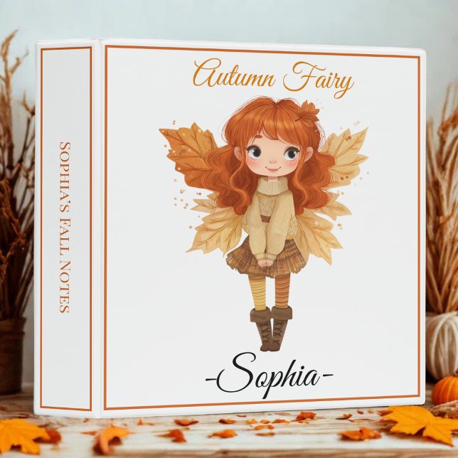 Personalized Autumn Fairy Binder – Custom Name (Creator Uploaded)