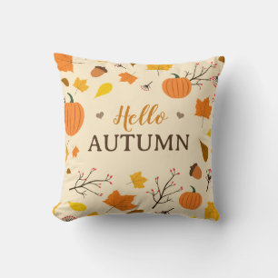 Personalized Autumn Harvest Throw Pillow
