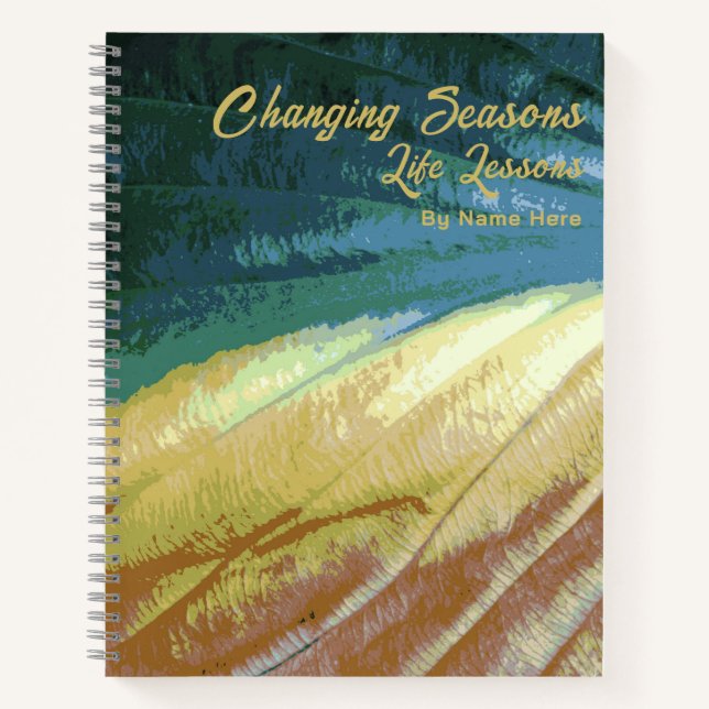 Personalized Autumn Leaf, Changing Seasons Journal (Front)