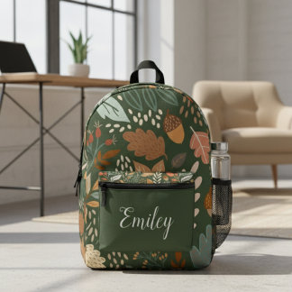Personalized Autumn Leaves Backpack – Custom Name 