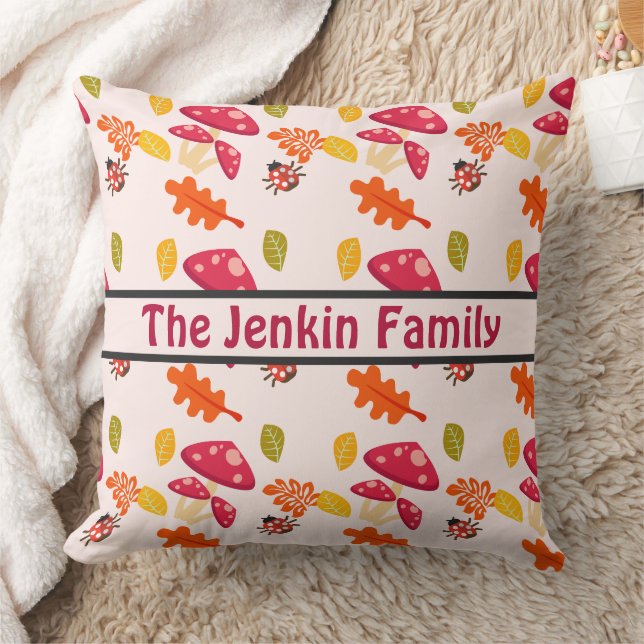 Personalized Autumn Throw Pillow (Blanket)