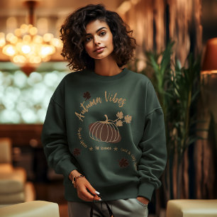 Personalized Autumn Vibes Sweatshirt