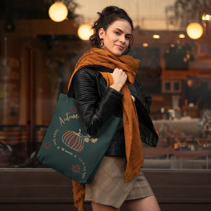 Personalized Autumn Vibes Tote Bag