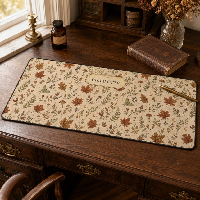 Personalized Autumn Witchy Botanical Desk Mat (Personalized Autumn Witchy Botanical Desk Mat)