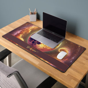 Personalized Autumnal Galaxy Harvest Moon Desk Mat