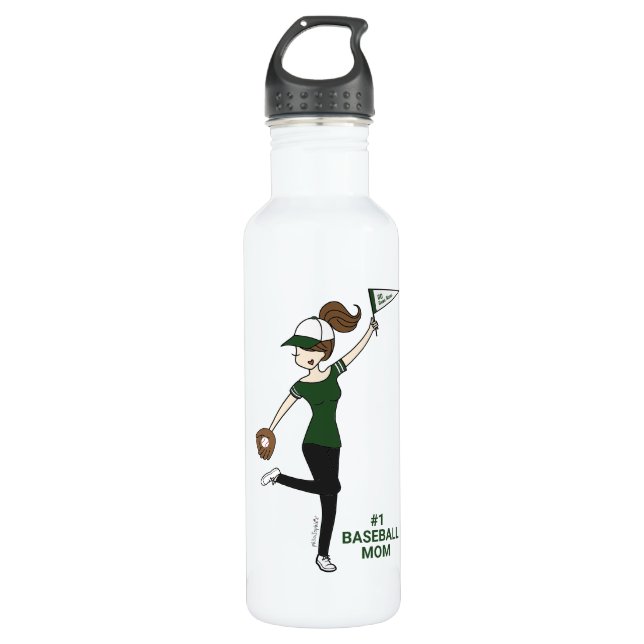 Personalized Avatar #1 Baseball Fan 710 Ml Water Bottle (Front)