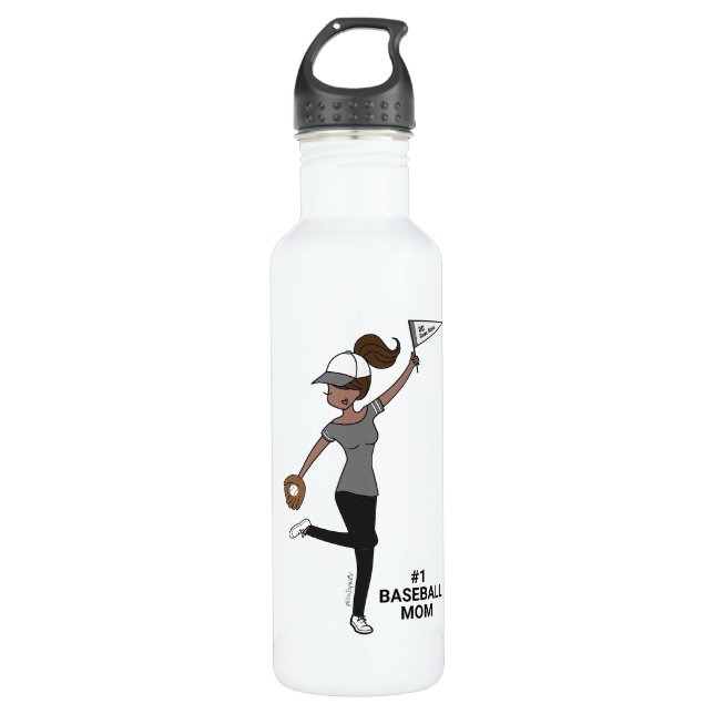 Personalized Avatar #1 Baseball Fan 710 Ml Water Bottle (Front)