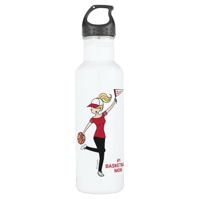 Personalized Avatar #1 Basketball Fan 710 Ml Water Bottle (Front)