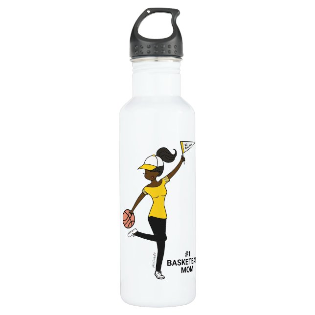 Personalized Avatar #1 Basketball Fan 710 Ml Water Bottle (Front)
