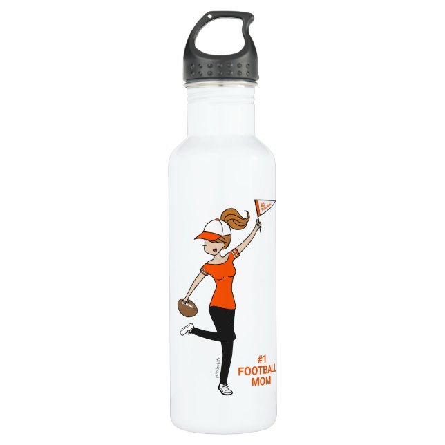 Personalized Avatar #1 Football Fan 710 Ml Water Bottle (Front)