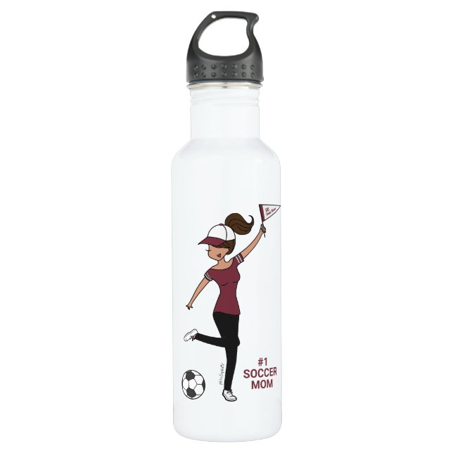 Personalized Avatar #1 Soccer Fan 710 Ml Water Bottle (Front)