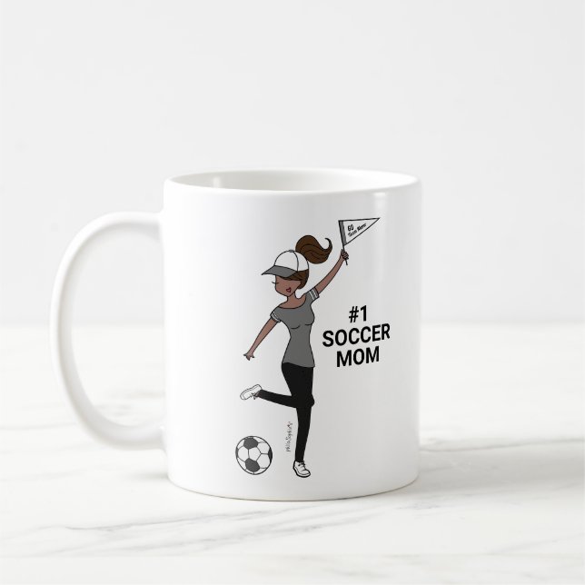 Personalized Avatar #1 Soccer Fan Coffee Mug (Left)