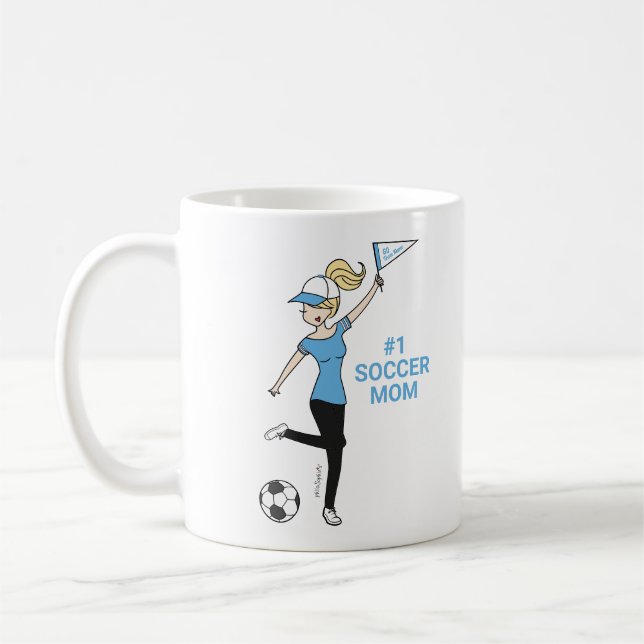 Personalized Avatar #1 Soccer Fan Coffee Mug (Left)
