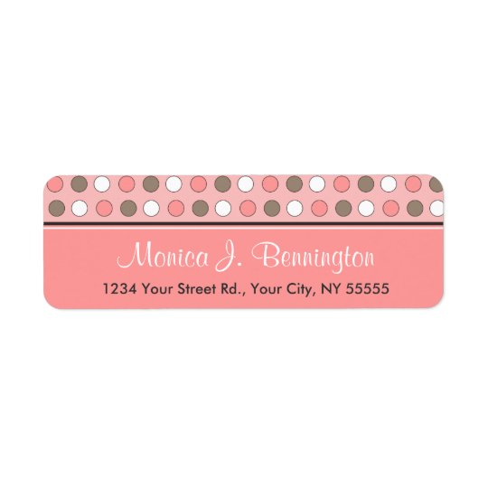 Personalized Avery Pink Polka Dot Address Labels