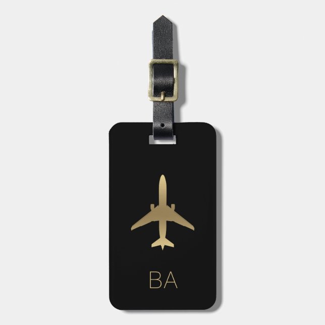 Personalized Aviation Airplane Luggage Tag (Front Vertical)