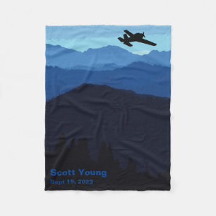 Personalized Aviation Blanket over Mountains