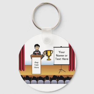 Personalized Award - Male Cartoon Keychain