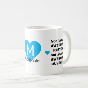 Personalized AWESOME PASTOR AWESOME HUSBAND Coffee Mug