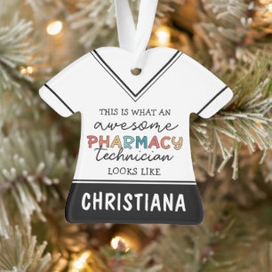 Personalized Awesome Pharmacy Tech Funny  Ornament