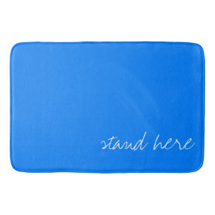 Personalized Azure Blue Bath Mat