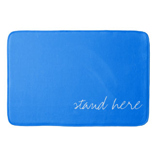 Personalized Azure Blue Bath Mat
