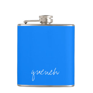 Personalized Azure Blue Hip Flask