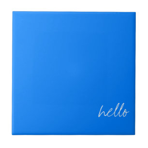 Personalized Azure Blue Tile