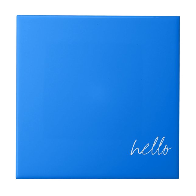 Personalized Azure Blue Tile (Front)