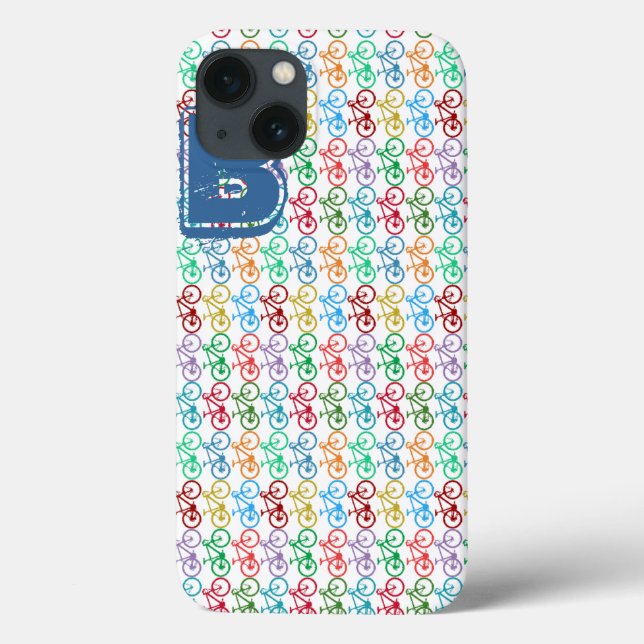 personalized B bike colour pattern Case-Mate iPhone Case (Back)