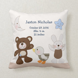 Personalized B is for Bear/Teddy Bear Keepsake Throw Pillow