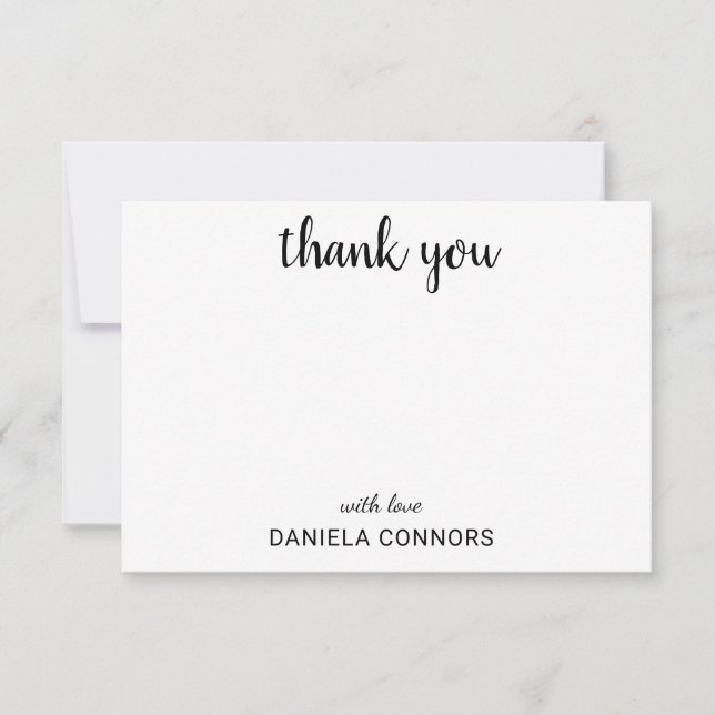 Personalized B&W Thank You Card (Front)