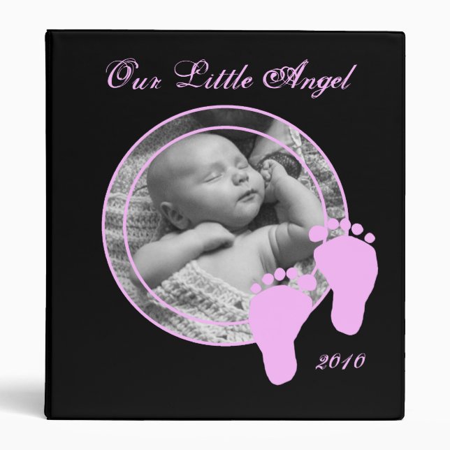 Personalized Baby Album - For Girl Binder (Front)