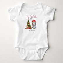 Personalized baby alpaca llama First Christmas