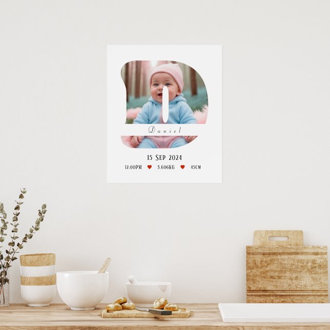 Personalized Baby Alphabet Letter - D - Poster (Kitchen)