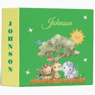Personalized Baby Animals Keepsake Binder