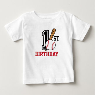 Personalized baby baseball t-shirt 1st birthday