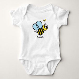 Personalized Baby Bee Cute Yellow Bumblebee Bodysuit
