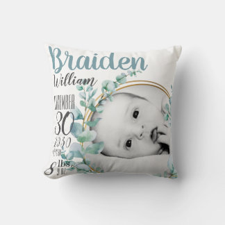 Personalized Baby Birth Announcement Pillow