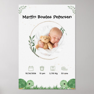 Personalized Baby Birth Announcement  Poster